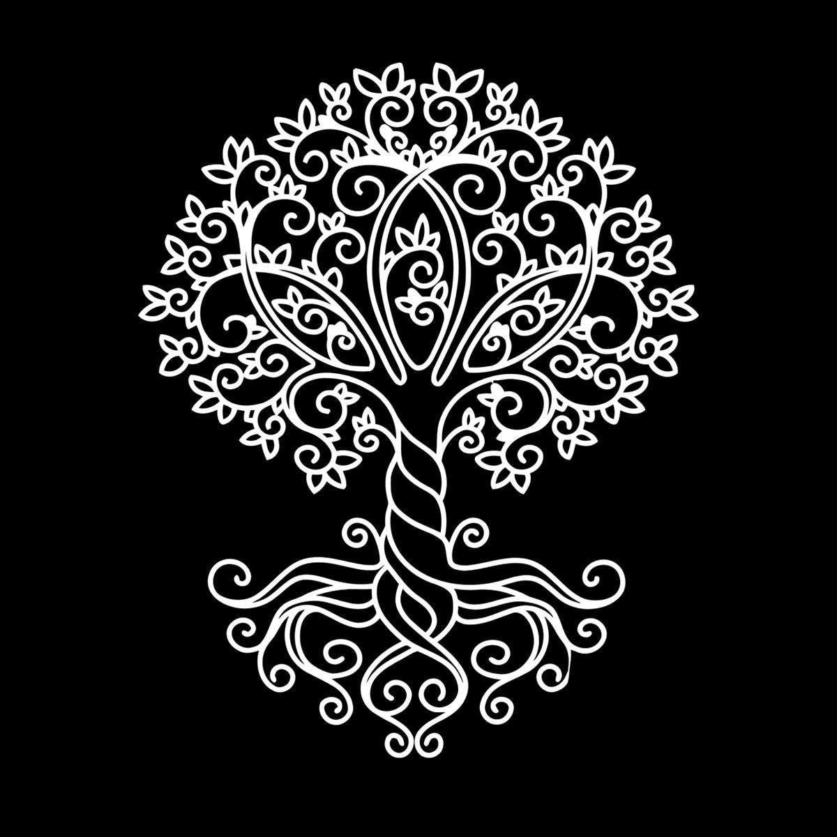 Engraving Stickers Celtic Tree Of Life Ornament Natural Store Decoration