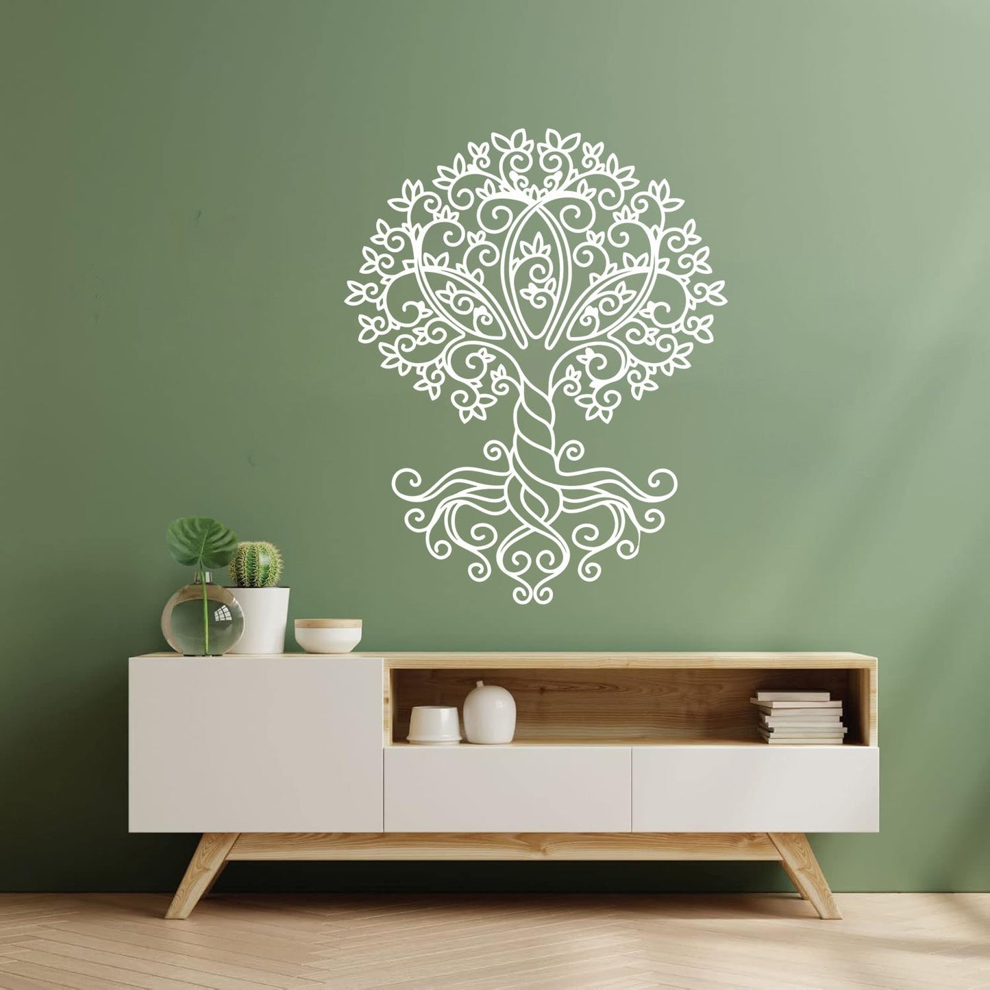 Engraving Stickers Celtic Tree Of Life Ornament Natural Store Decoration