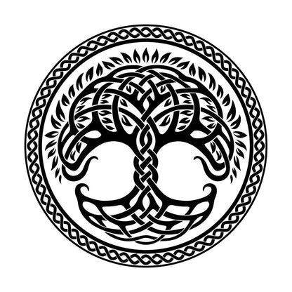 Circle Tree Of Life Family Celtic Ornament Wall Decals Pvc Removable Without Leaving Glue