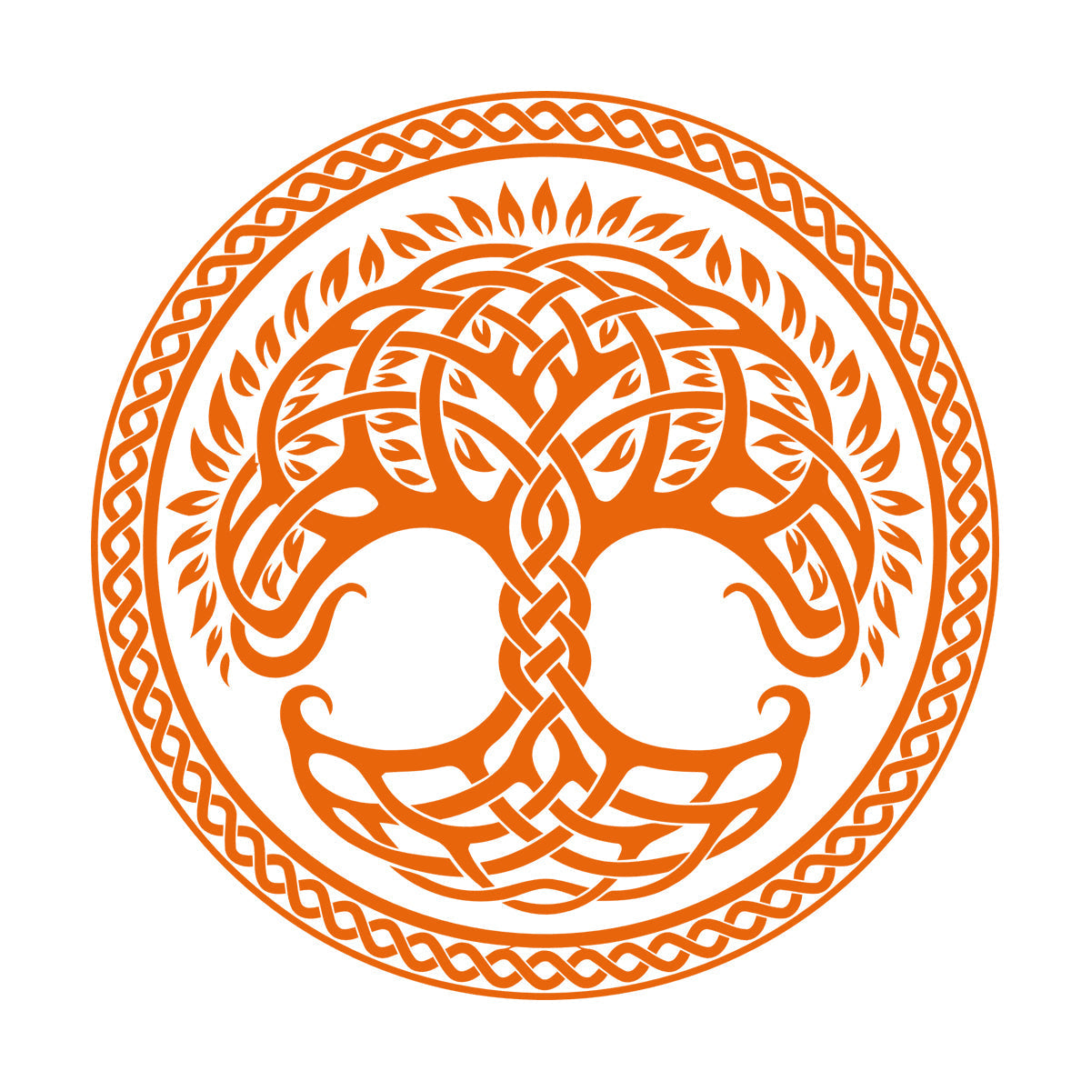 Circle Tree Of Life Family Celtic Ornament Wall Decals Pvc Removable Without Leaving Glue