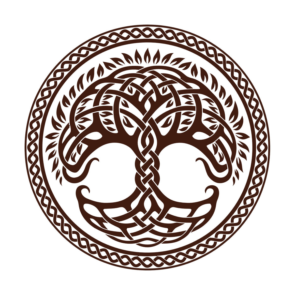 Circle Tree Of Life Family Celtic Ornament Wall Decals Pvc Removable Without Leaving Glue