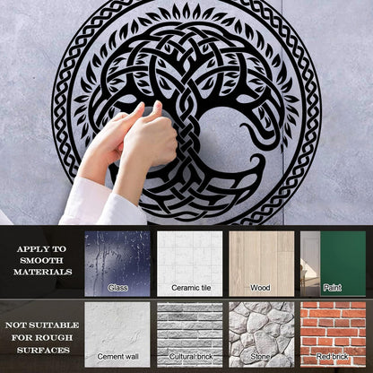 Circle Tree Of Life Family Celtic Ornament Wall Decals Pvc Removable Without Leaving Glue