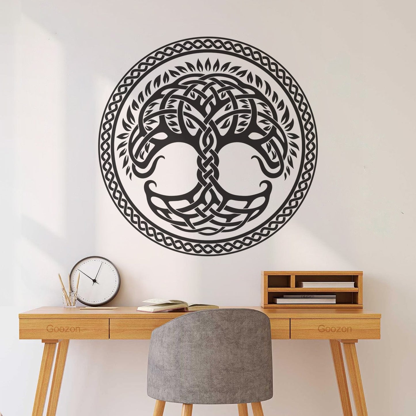 Circle Tree Of Life Family Celtic Ornament Wall Decals Pvc Removable Without Leaving Glue