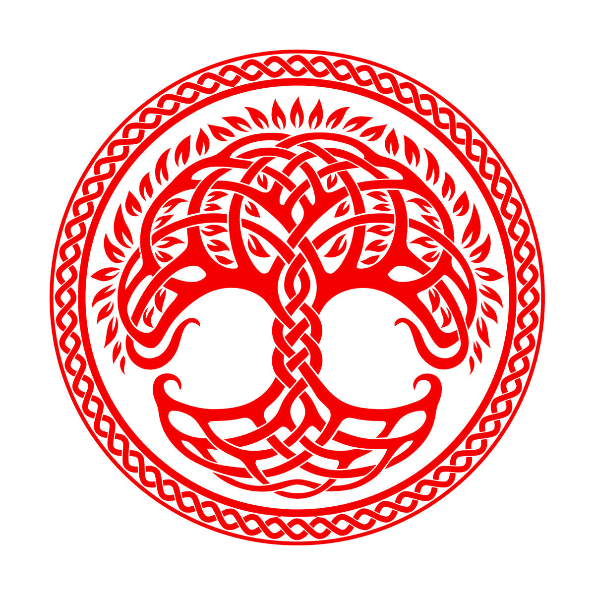 Circle Tree Of Life Family Celtic Ornament Wall Decals Pvc Removable Without Leaving Glue