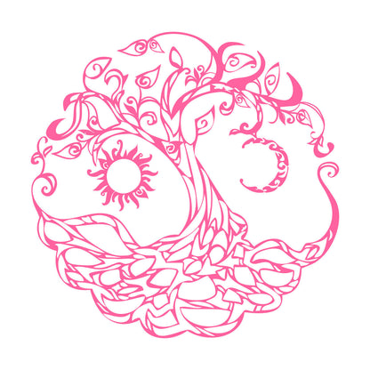 Vinyl Art Sticker Tree Of Life Celtic Symbol Moon Sun Day Night Living Wall Beautification