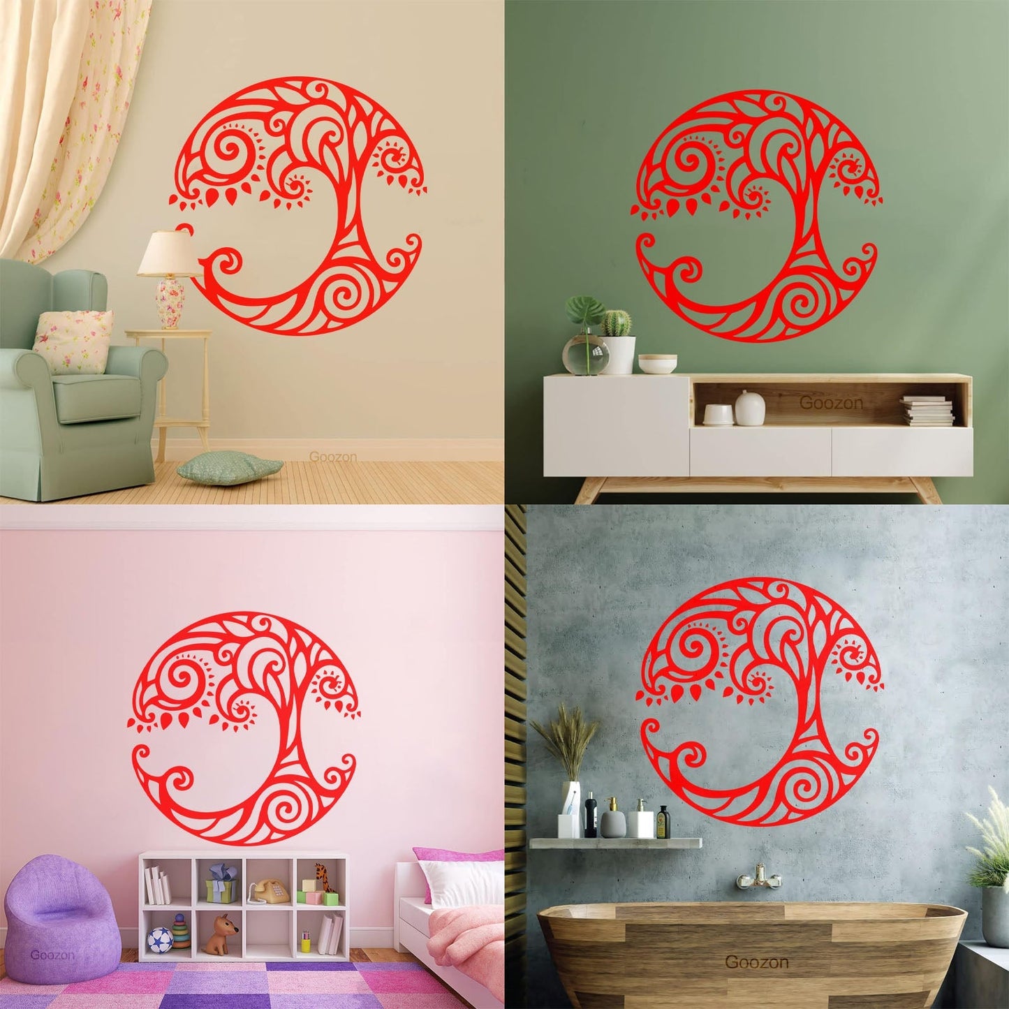 Lettering Decals Tree Of Life Ornament Natural Celtic Symbol Window Decals