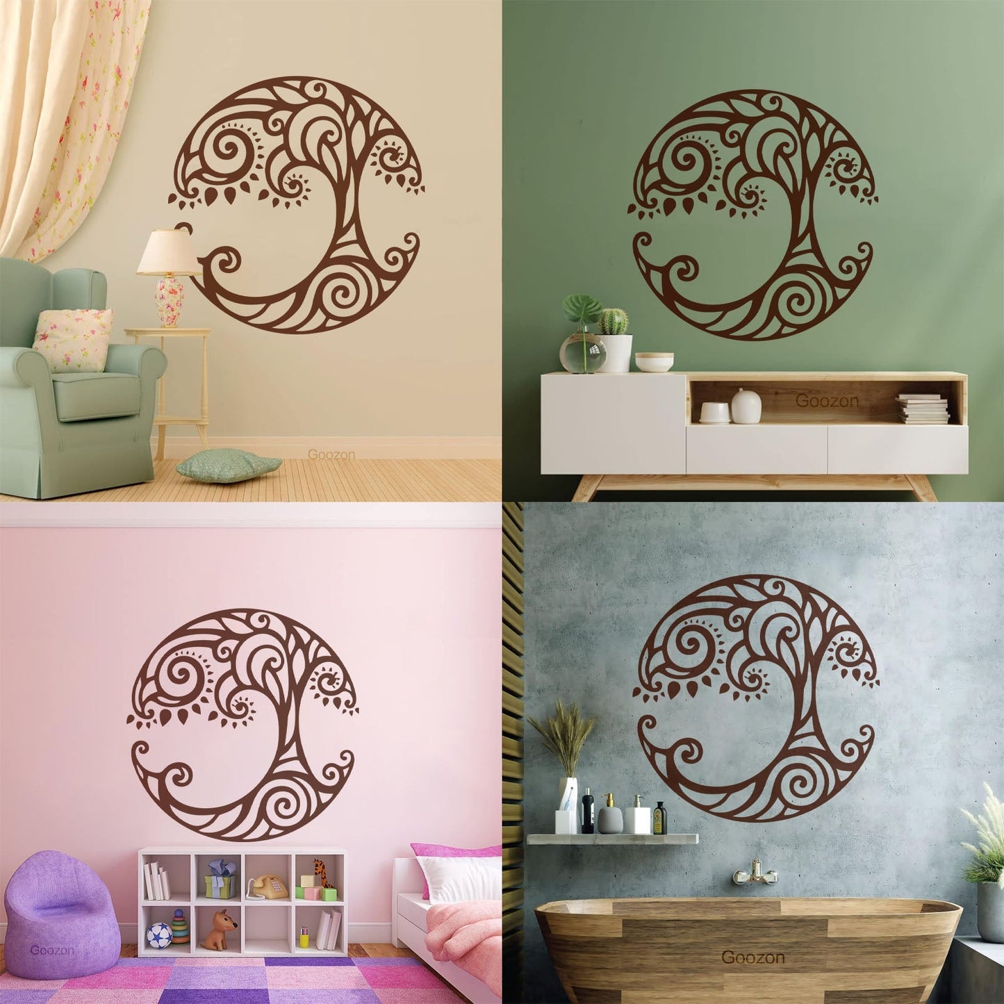 Lettering Decals Tree Of Life Ornament Natural Celtic Symbol Window Decals