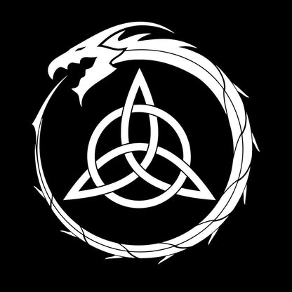 Wall Decals Pvc Decalceltic Dragon Trefoil Irish Symbol Circle Glass Stickers