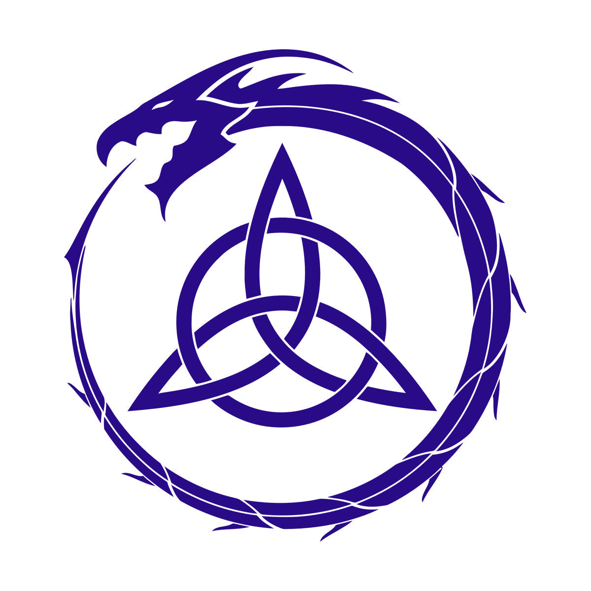 Wall Decals Pvc Decalceltic Dragon Trefoil Irish Symbol Circle Glass Stickers