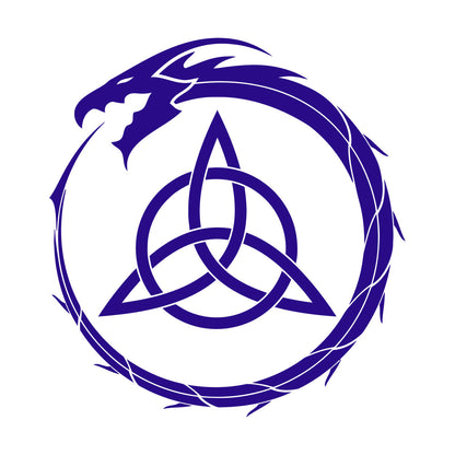 Wall Decals Pvc Decalceltic Dragon Trefoil Irish Symbol Circle Glass Stickers