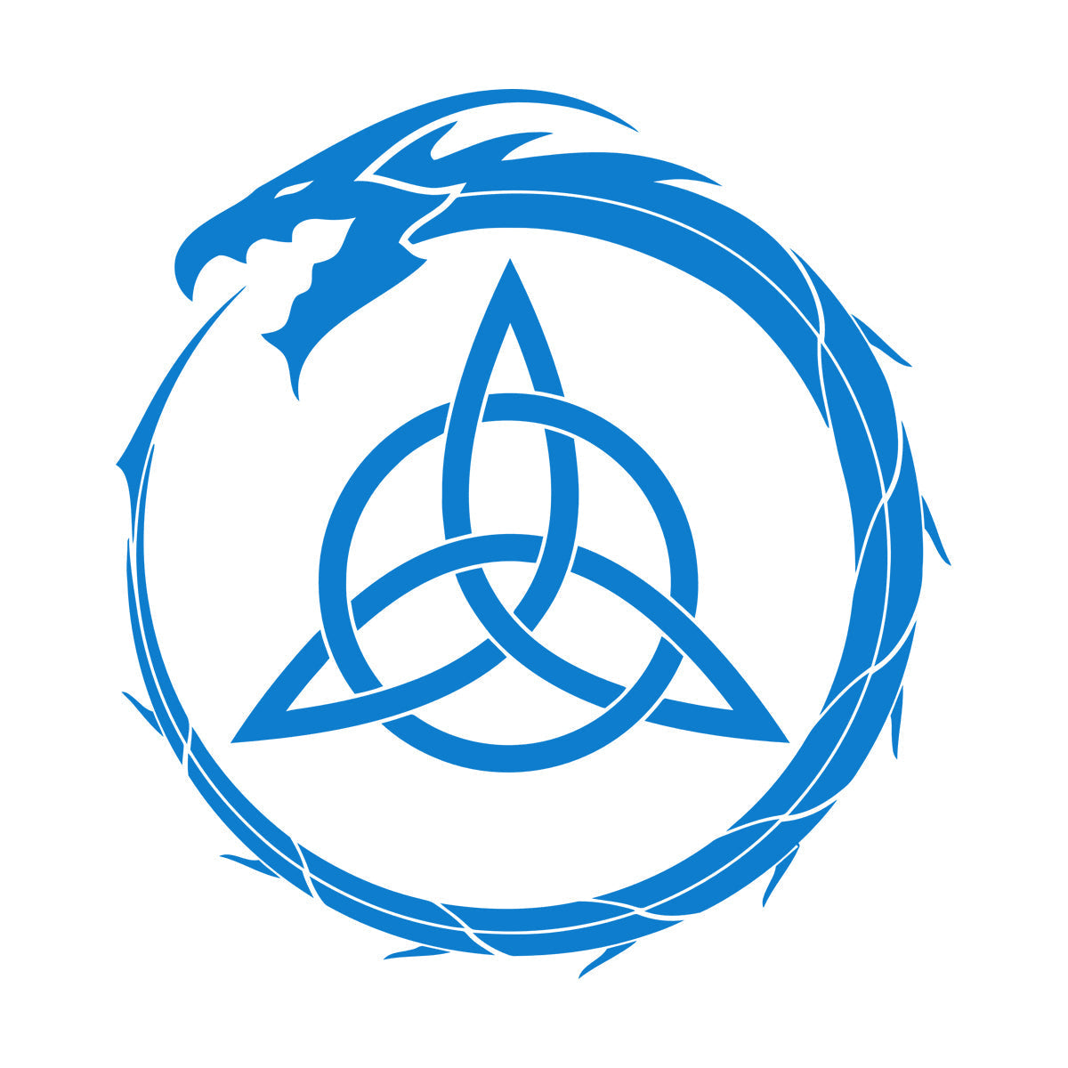 Wall Decals Pvc Decalceltic Dragon Trefoil Irish Symbol Circle Glass Stickers