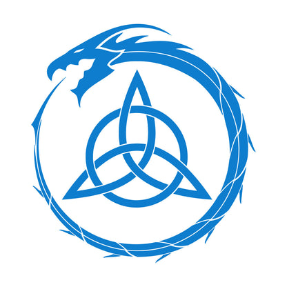 Wall Decals Pvc Decalceltic Dragon Trefoil Irish Symbol Circle Glass Stickers