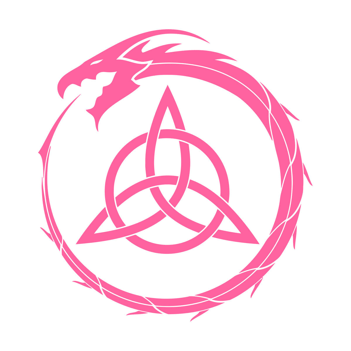 Wall Decals Pvc Decalceltic Dragon Trefoil Irish Symbol Circle Glass Stickers