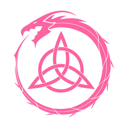 Wall Decals Pvc Decalceltic Dragon Trefoil Irish Symbol Circle Glass Stickers