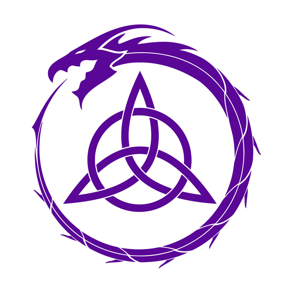 Wall Decals Pvc Decalceltic Dragon Trefoil Irish Symbol Circle Glass Stickers