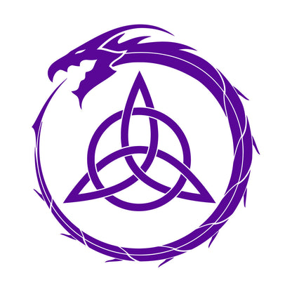 Wall Decals Pvc Decalceltic Dragon Trefoil Irish Symbol Circle Glass Stickers