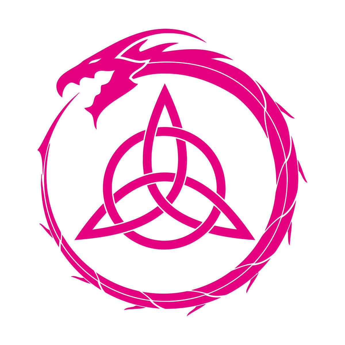 Wall Decals Pvc Decalceltic Dragon Trefoil Irish Symbol Circle Glass Stickers