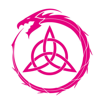 Wall Decals Pvc Decalceltic Dragon Trefoil Irish Symbol Circle Glass Stickers