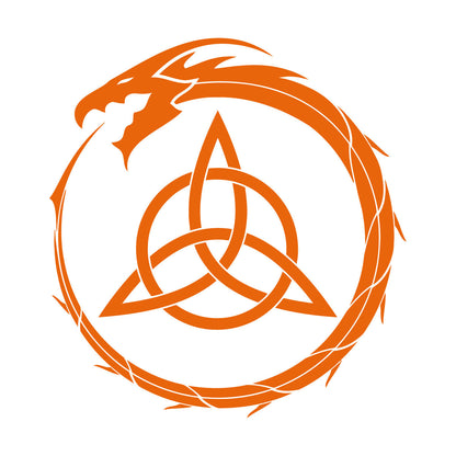 Wall Decals Pvc Decalceltic Dragon Trefoil Irish Symbol Circle Glass Stickers