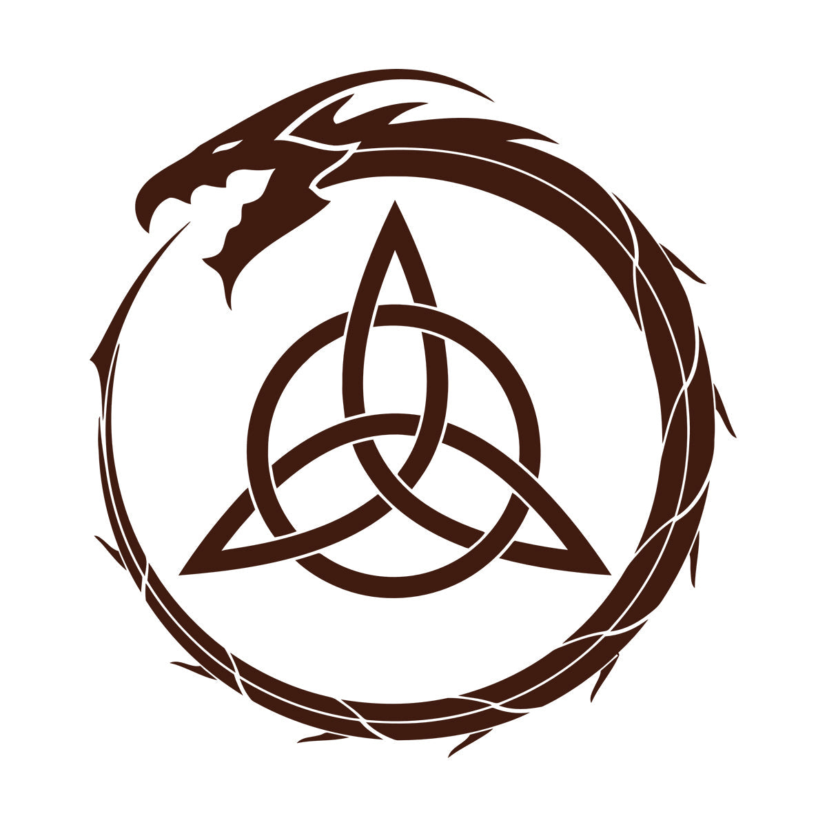 Wall Decals Pvc Decalceltic Dragon Trefoil Irish Symbol Circle Glass Stickers