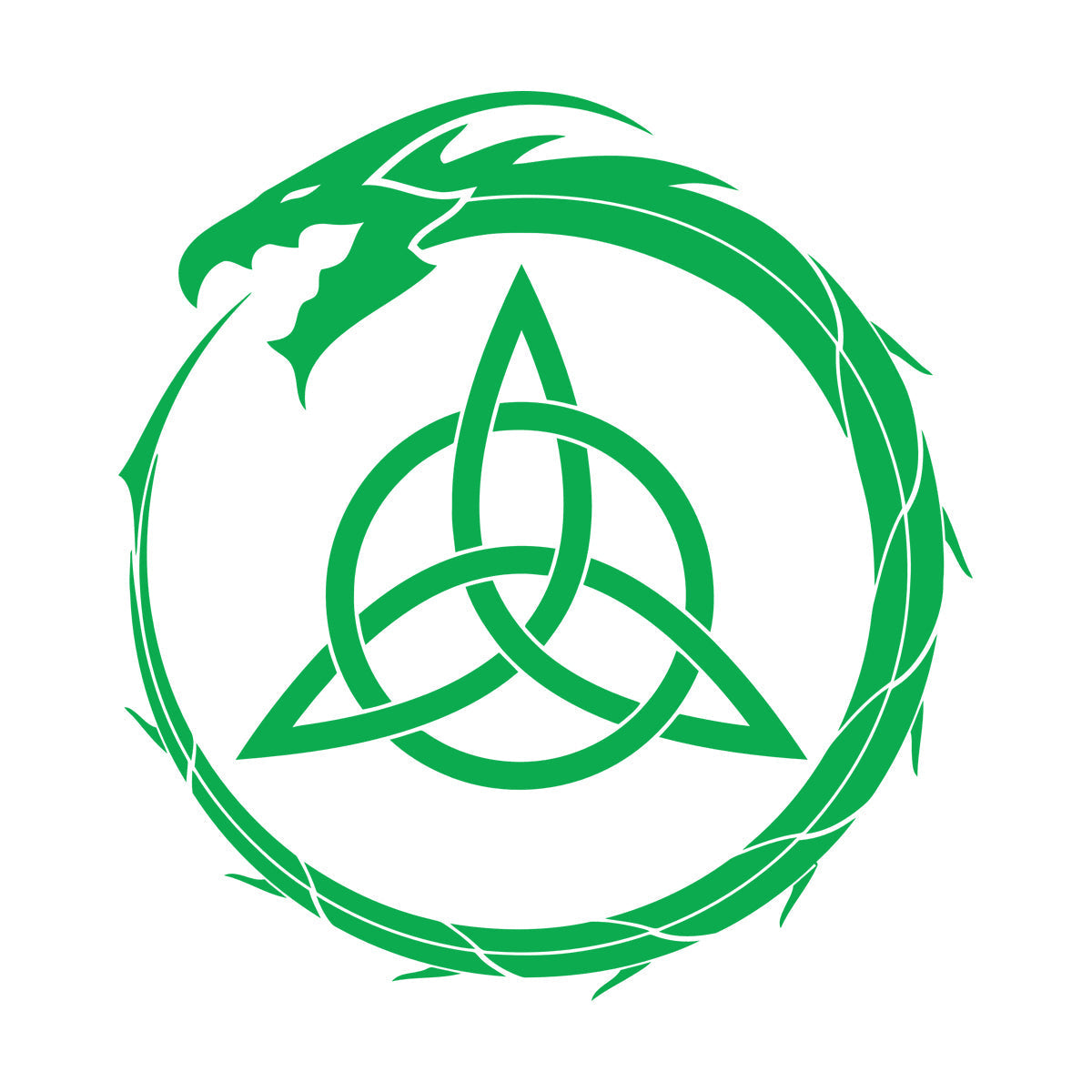 Wall Decals Pvc Decalceltic Dragon Trefoil Irish Symbol Circle Glass Stickers