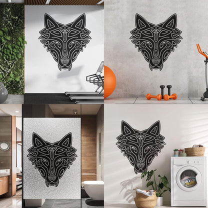 Vinyl Wall Stickers Wild Wolf Celtic Animal Head Ornament Removable Without Leaving Glue