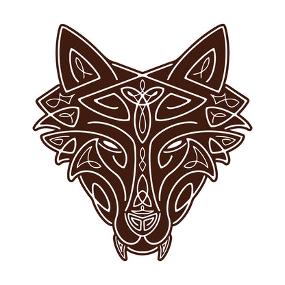 Vinyl Wall Stickers Wild Wolf Celtic Animal Head Ornament Removable Without Leaving Glue