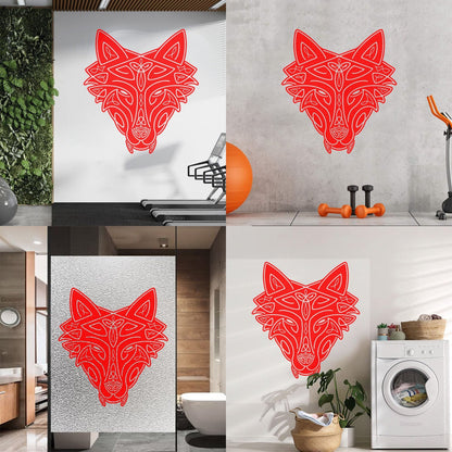 Vinyl Wall Stickers Wild Wolf Celtic Animal Head Ornament Removable Without Leaving Glue