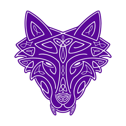Vinyl Wall Stickers Wild Wolf Celtic Animal Head Ornament Removable Without Leaving Glue