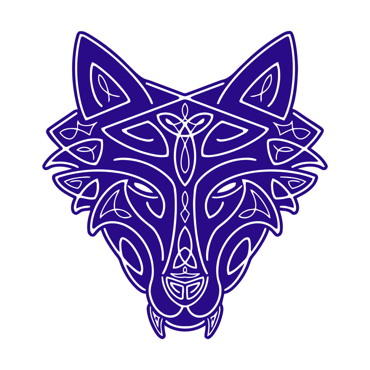 Vinyl Wall Stickers Wild Wolf Celtic Animal Head Ornament Removable Without Leaving Glue