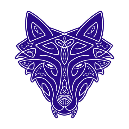 Vinyl Wall Stickers Wild Wolf Celtic Animal Head Ornament Removable Without Leaving Glue