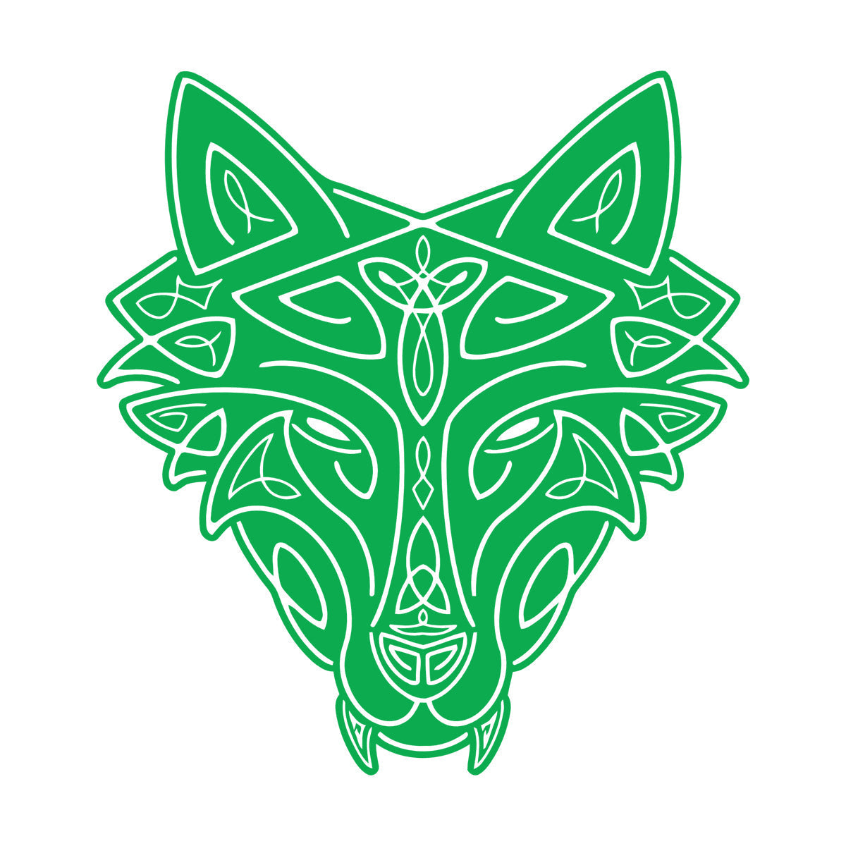 Vinyl Wall Stickers Wild Wolf Celtic Animal Head Ornament Removable Without Leaving Glue