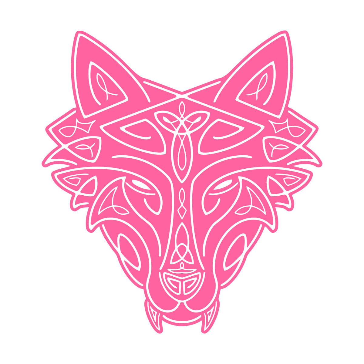 Vinyl Wall Stickers Wild Wolf Celtic Animal Head Ornament Removable Without Leaving Glue