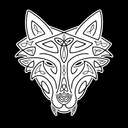 Vinyl Wall Stickers Wild Wolf Celtic Animal Head Ornament Removable Without Leaving Glue