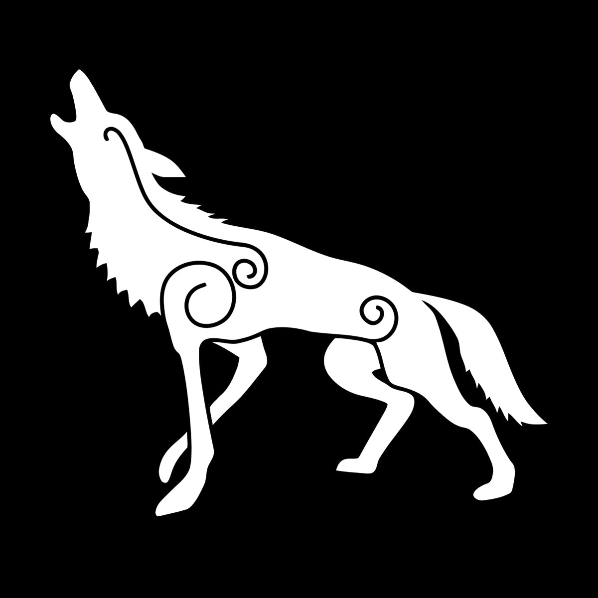 Wall Decals Wolf Irish Celtic Patterns Celts Ireland Self Adhesive