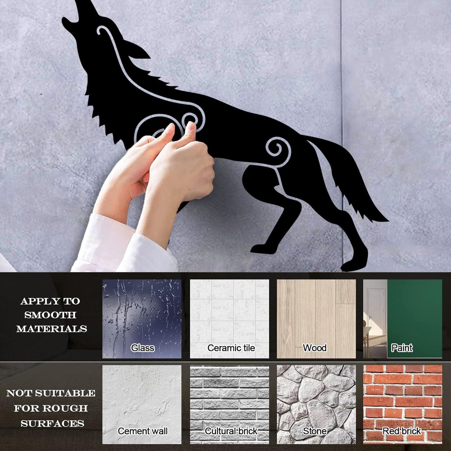 Wall Decals Wolf Irish Celtic Patterns Celts Ireland Self Adhesive