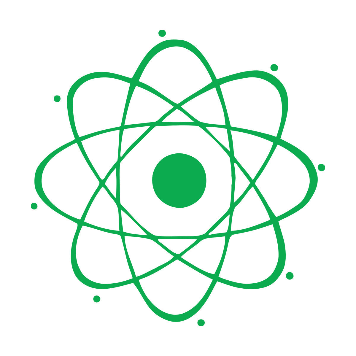 Fine Carving Stickers Atom Large Nuclear Science Chemistry Physics Multiple Size Options