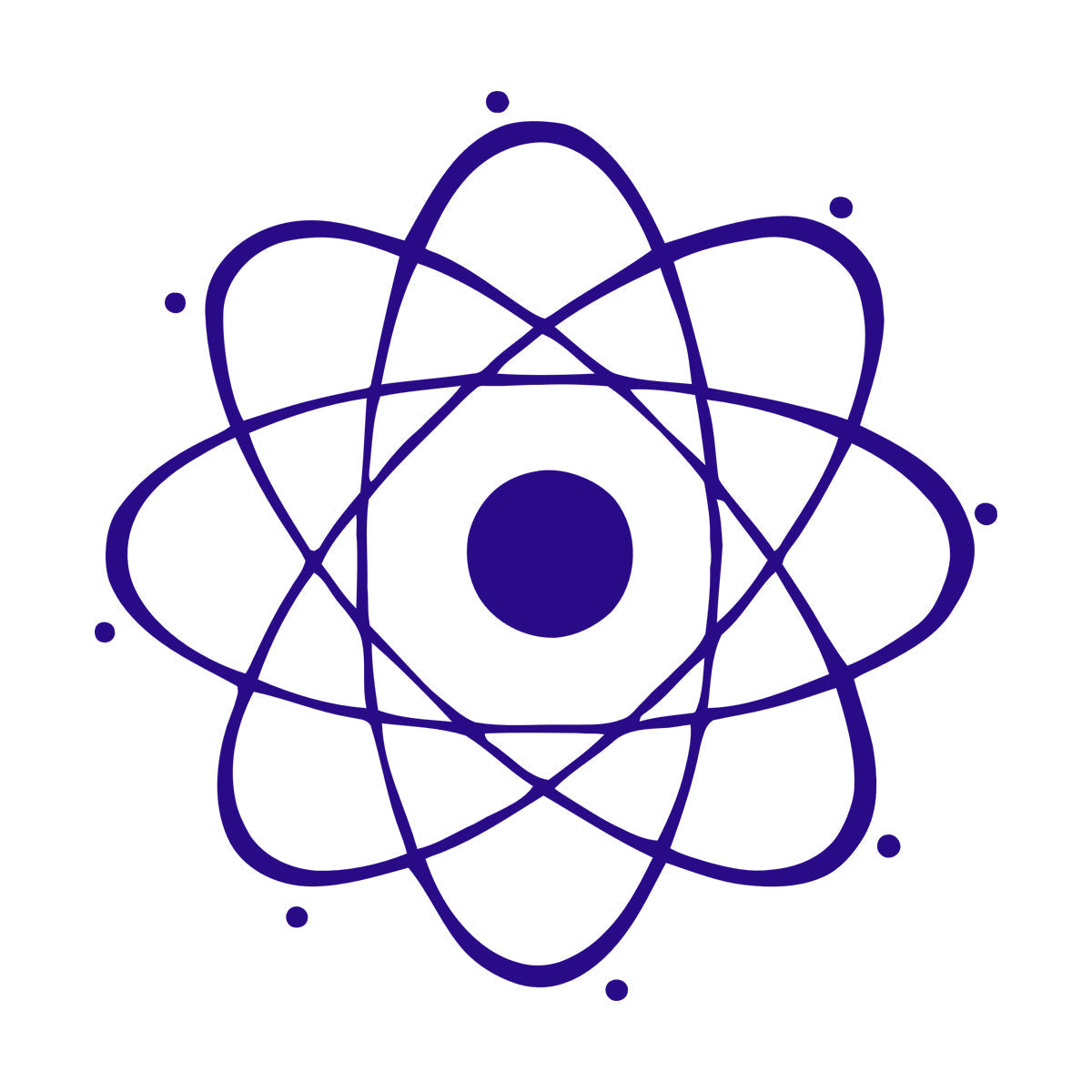 Fine Carving Stickers Atom Large Nuclear Science Chemistry Physics Multiple Size Options