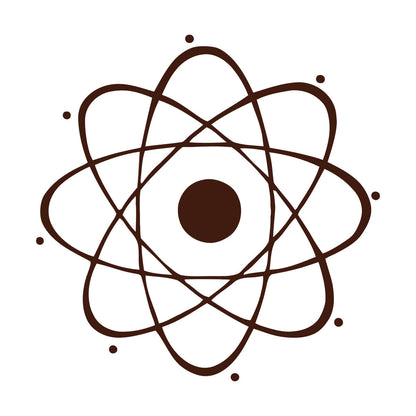 Fine Carving Stickers Atom Large Nuclear Science Chemistry Physics Multiple Size Options