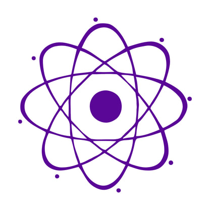 Fine Carving Stickers Atom Large Nuclear Science Chemistry Physics Multiple Size Options