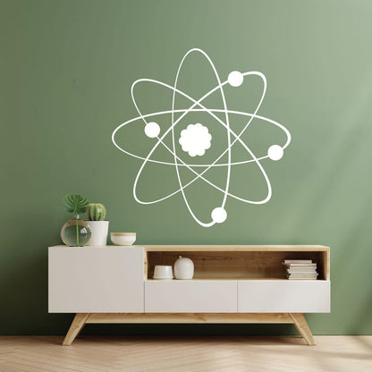 Vinyl Art Sticker Atom Science Chemistry Classroom School Personalized Customization