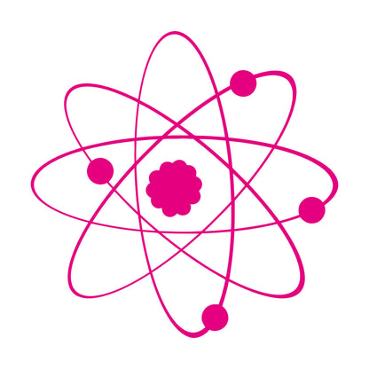 Vinyl Art Sticker Atom Science Chemistry Classroom School Personalized Customization