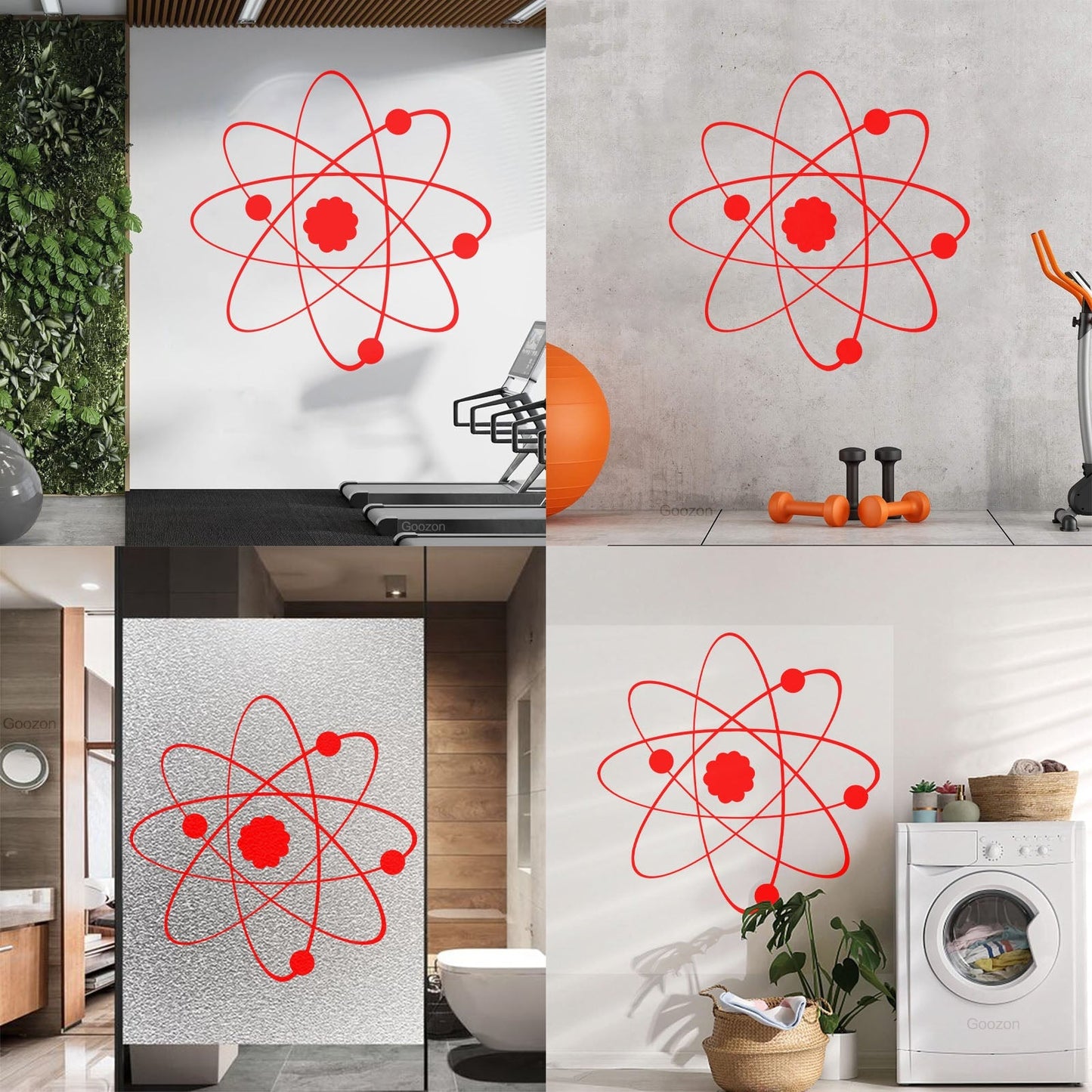 Vinyl Art Sticker Atom Science Chemistry Classroom School Personalized Customization