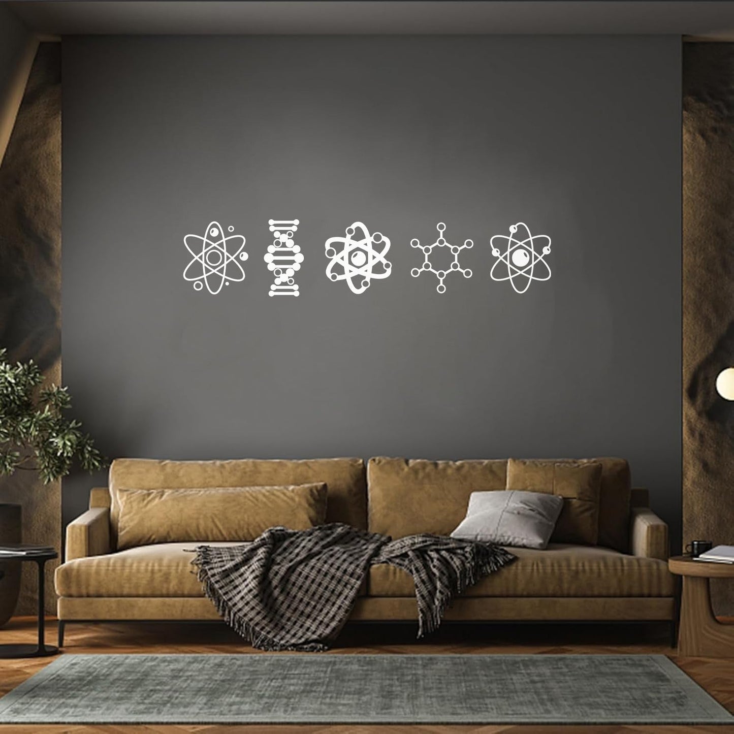 Lettering Decals Atoms Molecules Nuclear Science Lab Chemistry Art Decoration