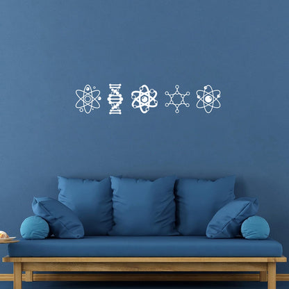 Lettering Decals Atoms Molecules Nuclear Science Lab Chemistry Art Decoration