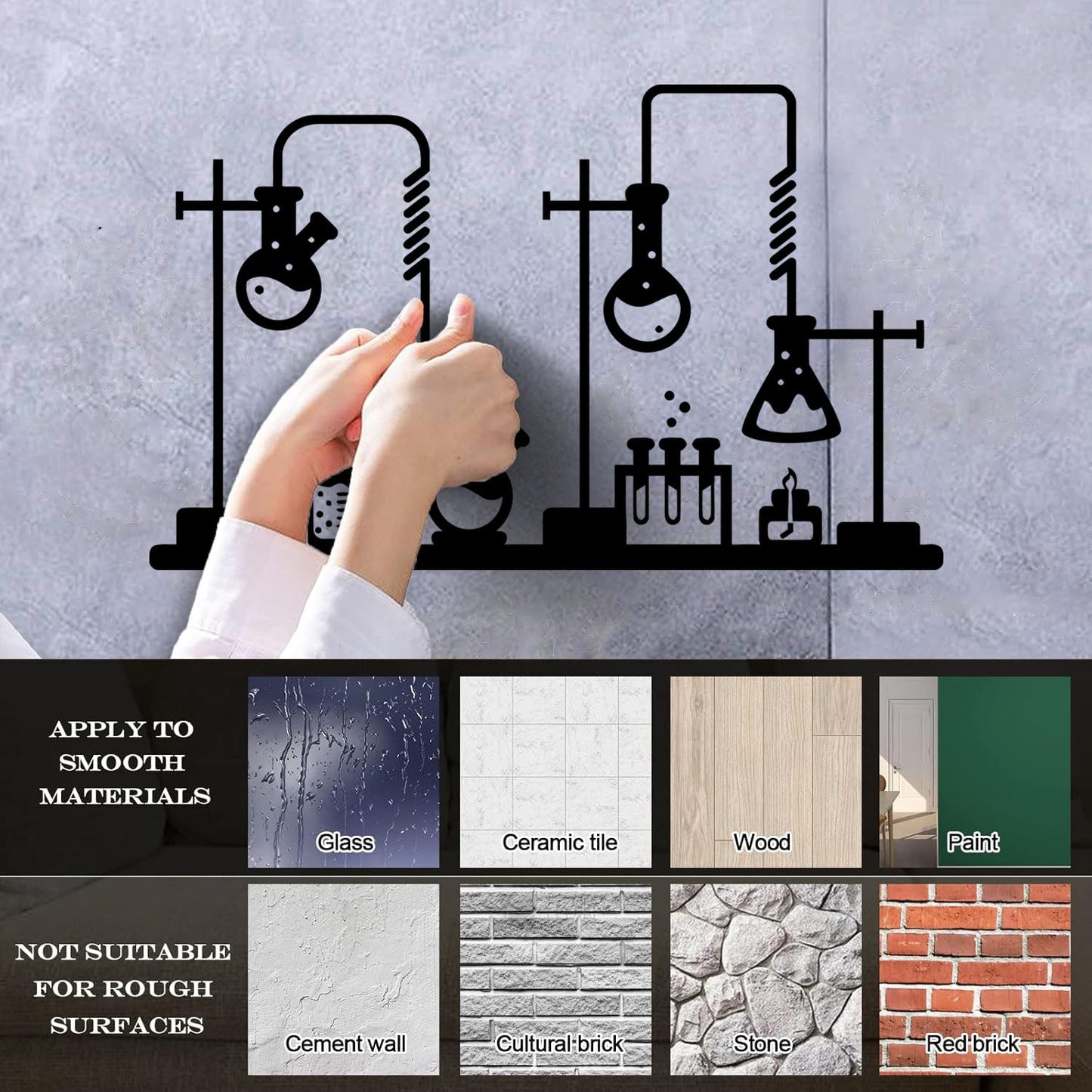 Lettering Stickers Chemical Lab Laboratory Science Class Chemistry Car Body Decoration