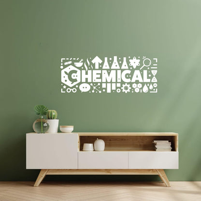 Chemical Laboratory Science Classroom Chemistry Wall Decals Paster Paper Window Decals