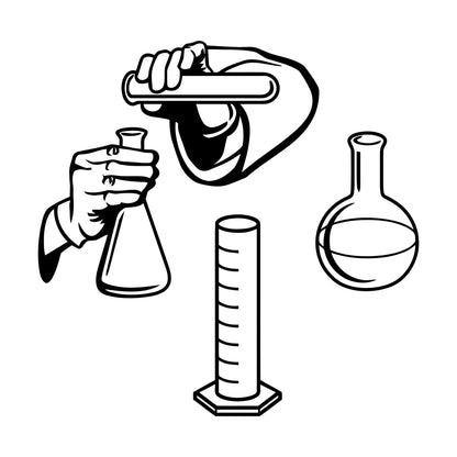 Vinyl Wall Stickers Chemical Lab School Classroom Chemistry Glass Stickers