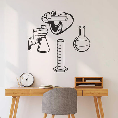 Vinyl Wall Stickers Chemical Lab School Classroom Chemistry Glass Stickers