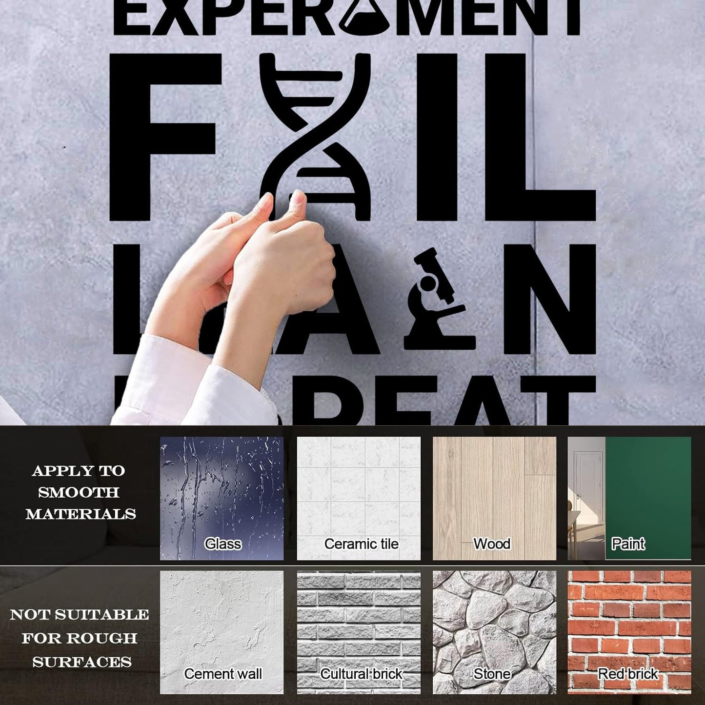 Wall Decals Chemistry Everything Experiment Learn Lettering Store Decoration